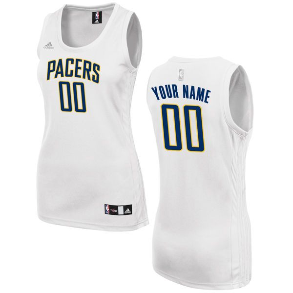 Women Indiana Pacers Adidas White Custom Fashion NBA Jersey->customized nba jersey->Custom Jersey